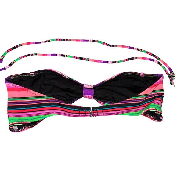 Victorias Secret Swimsuit Bikini Top Large Striped Swim Bathing Suit‎ Strapless - Picture 5 of 7